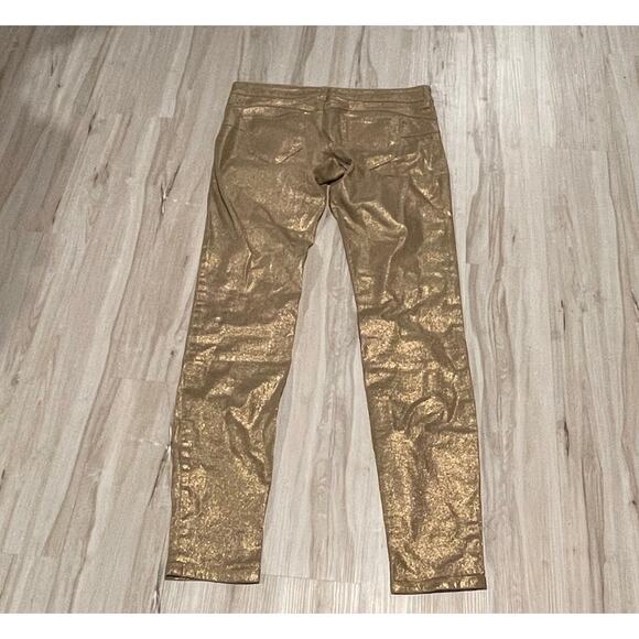 Benetton gold metallic skinny jeans size 31 - Picture 6 of 6
